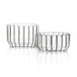 Clean white studio background with Fferrone Dearborn Medium and Large Bowls in fluted borosilicate glass | Kneen & Co