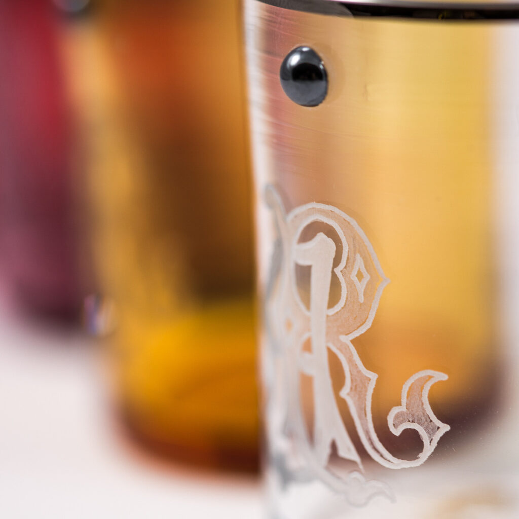Giberto Custom Monogram Murano Glass Tumbler | Kneen & Co