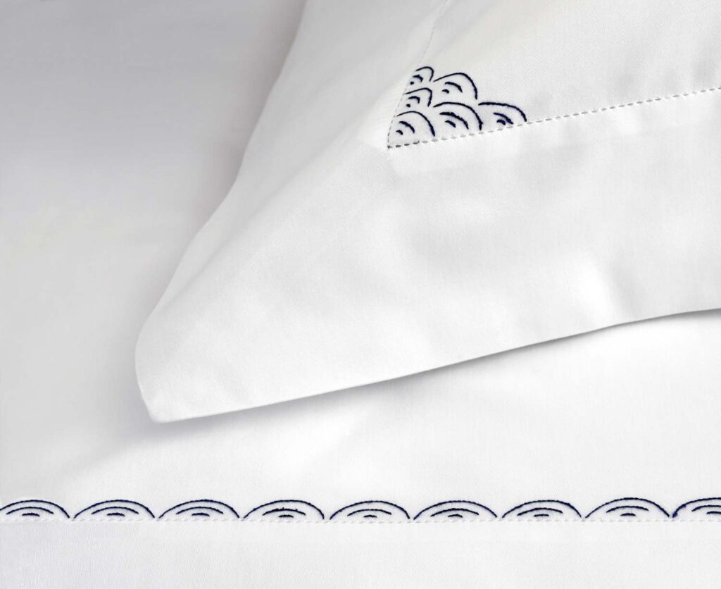 Vis A Vis Custom Embroidered Pillowcase Sheet Bedding | Kneen & Co
