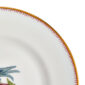 Close-up studio shot with Wedgwood Kit Kemp Mythical Creatures Bread Plate in fine bone china featuring whimsical animal illustrations and gold rim detailing | Kneen & Co