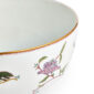 Close-up studio shot with Wedgwood Mythical Creatures salad bowl in fine bone china featuring whimsical animal illustrations and gold rim detailing | Kneen & Co