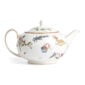 Close-up studio shot with Wedgwood Kit Kemp Mythical Creatures Teapot in fine bone china featuring whimsical animal illustrations and gold rim detailing | Kneen & Co