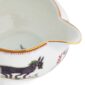 Close-up studio shot with Wedgwood Kit Kemp Mythical Creatures Creamer in fine bone china featuring whimsical animal illustrations and gold rim detailing | Kneen & Co