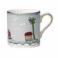 Close-up studio shot with Wedgwood Kit Kemp Sailor’s Farewell Coffee Cup in fine bone china featuring an expressive, folk-inspired motif with gold detailing