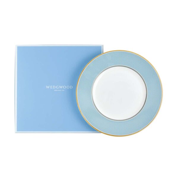 701587471619-Wedgwood-Helia-Plate-22pt8cm-8pt9in-Giftbox-1200x1200-100KB Wedgwood Helia Salad Plate with Wedgwood’s signature blue gift box featuring neoclassical design finished with 22-carat gold detailing | Kneen & Co