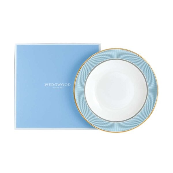 701587471626-Wedgwood-Helia-Rim-Soup-22pt8cm-8pt9in-Giftbox-1200x1200-100KB Wedgwood Helia Rim Soup Bowl with Wedgwood’s signature blue gift box featuring neoclassical design finished with 22-carat gold detailing | Kneen & Co