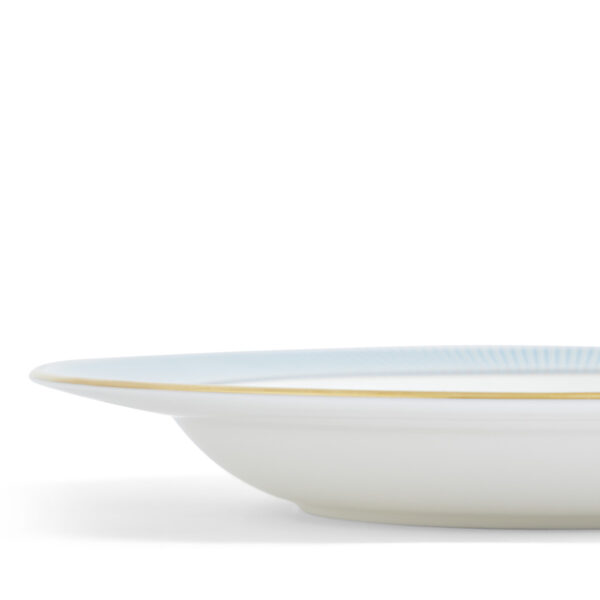 701587471626-Wedgwood-Helia-Rim-Soup-22pt8cm-8pt9indetail2-1200x1200-100KB Close-up shot of Wedgwood Helia Rim Soup Bowl featuring neoclassical design finished with 22-carat gold detailing | Kneen & Co