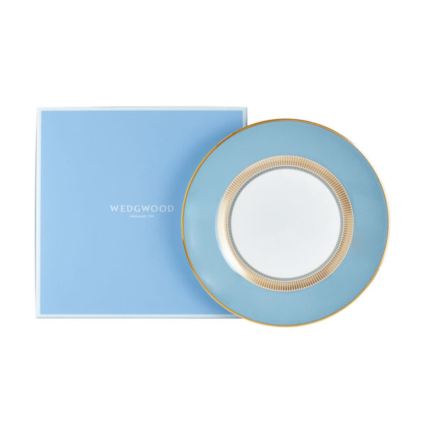 701587471633-Wedgwood-Helia-Plate-20pt6cm-8pt1in-Giftbox-1200x1200-100KB Wedgwood Helia Side Plate with Wedgwood’s signature blue gift box featuring neoclassical design finished with 22-carat gold detailing | Kneen & Co