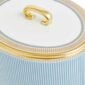 Close-up shot of Wedgwood Helia Teapot featuring neoclassical design finished with 22-carat gold detailing | Kneen & Co