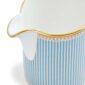 Close-up shot of Wedgwood Helia Sugar and Creamer featuring neoclassical design finished with 22-carat gold detailing | Kneen & Co