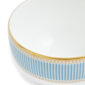 Close-up shot of Wedgwood Helia Rice Bowl featuring neoclassical design finished with 22-carat gold detailing | Kneen & Co