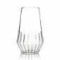 Minimalist studio display of a Fferrone Mixed Flute Glass in fluted borosilicate glass featuring a tapered silhouette and a textured base | Kneen & Co
