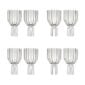 Minimalist studio arrangement of four pairs of Fferrone Margot Red Wine Goblets in fluted borosilicate glass featuring a stacked vertical composition | Kneen & Co