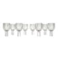 Minimalist studio arrangement of Fferrone Margot Red Wine Goblets in fluted borosilicate glass displayed in staggered front and back rows | Kneen & Co