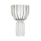 Minimalist studio setting with a clear Fferrone Margot Water Goblet in borosilicate glass highlighting the collection's sculptural fluted silhouette | Kneen & Co