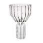 Minimalist studio setting with a clear Fferrone Margot Water Goblet in borosilicate glass highlighting the collection's sculptural fluted silhouette | Kneen & Co