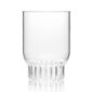 Minimalist studio display of a Fferrone Rasori Medium Glass in fluted borosilicate glass | Kneen & Co