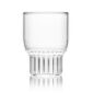Minimalist studio display of a Fferrone Rasori Mini Glass in fluted borosilicate glass | Kneen & Co