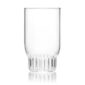Minimalist studio display of a Fferrone Rasori Small Glass in fluted borosilicate glass | Kneen & Co