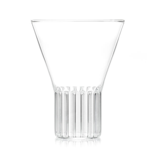 FERRONE-Rila-Large-1200x1200-100KB Minimalist studio display of a Fferrone Rila Large Glass in fluted borosilicate glass | Kneen & Co