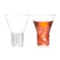 Minimalist studio display of two Fferrone Rila Large Glasses in fluted borosilicate glass | Kneen & Co
