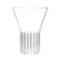 Minimalist studio display of a Fferrone Rila Medium Glass in fluted borosilicate glass | Kneen & Co