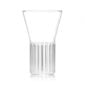 Minimalist studio display of a Fferrone Rila Small Glass in fluted borosilicate glass | Kneen & Co