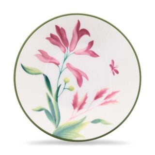 Ginori 1735 Florenza Impero Coffee Saucer in Malva Fondo Bianco | Kneen & Co