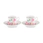 Ginori 1735 Florenza Impero Coffee Cup and Saucer in Malva Fondo Bianco – Set of 2 | Kneen & Co