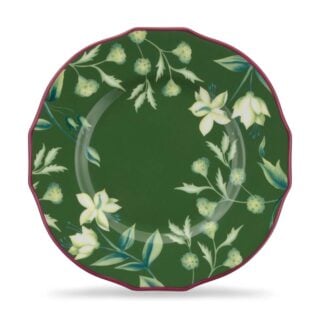 Ginori 1735 Florenza Duchessa Flat Bread Plate in Verde Acanto | Kneen & Co