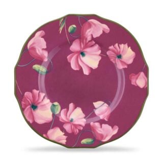 Ginori 1735 Florenza Duchessa Flat Bread Plate in Rosa Malva | Kneen & Co