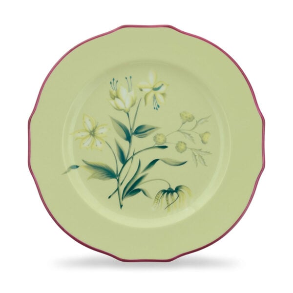 GINORI-FLORENZA-165RG00-FPT110010220G00136002-1200x1200-100KB Ginori 1735 Florenza Duchessa Flat Dessert Plate in Verde Acanto | Kneen & Co