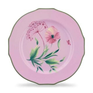 Ginori 1735 Florenza Duchessa Flat Dessert Plate in Rosa Malva | Kneen & Co