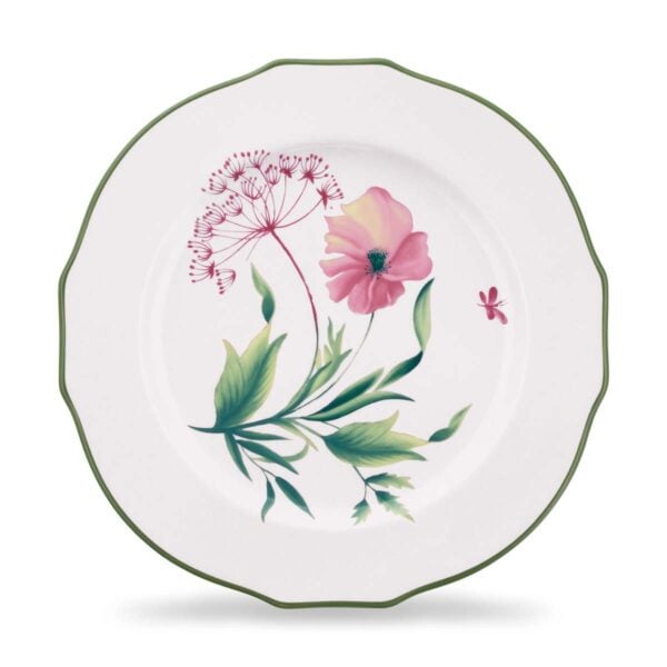 GINORI-FLORENZA-165RG00-FPT110010220G00136203-1200x1200-100KB Ginori 1735 Florenza Duchessa Flat Dessert Plate in Malva Fondo Bianco | Kneen & Co