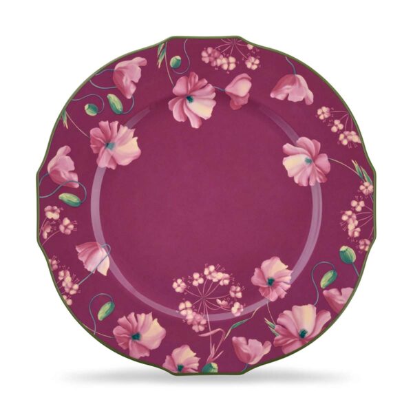 Ginori 1735 Florenza Duchessa Charger Plate in Malva Fondo Scuro | Kneen & Co