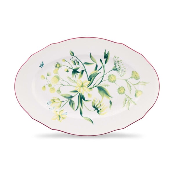 GINORI-FLORENZA-165RG00-FVS130010370G00136003-1200x1200-100KB Ginori 1735 Florenza Duchessa Oval Platter in Acanto Fondo Bianco | Kneen & Co