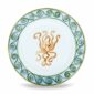Ginori 1735 Il Viaggio di Nettuno Flat Dessert Plate in Brown + Light Blue | Kneen & Co
