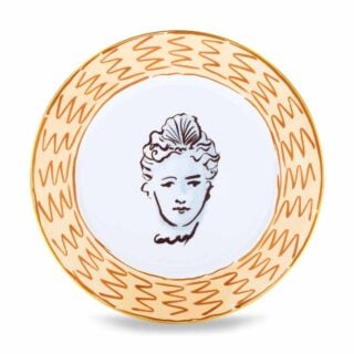 Ginori 1735 Il Viaggio di Nettuno Dinner Plate in Brown + Light Blue | Kneen & Co