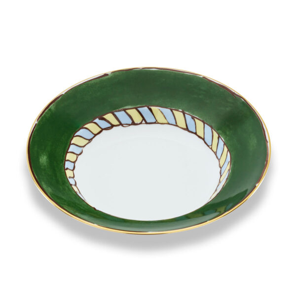 Ginori-ILViaggio-DiNettuno-004RG00_FPT210010245G00135000-1200x1200-100KB Ginori 1735 Il Viaggio Di Nettuno Soup Plate in Green + Yellow | Kneen & Co