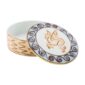 Ginori 1735 Il Viaggio Di Nettuno Round Box with Cover in Brown + Light Blue | Kneen & Co