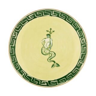 Ginori 1735 Il Viaggio Di Nettuno Charger Plate in Green + Yellow | Kneen & Co