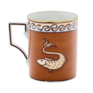 Ginori 1735 Il Viaggio Di Nettuno Mug in Brown + Light Blue | Kneen & Co