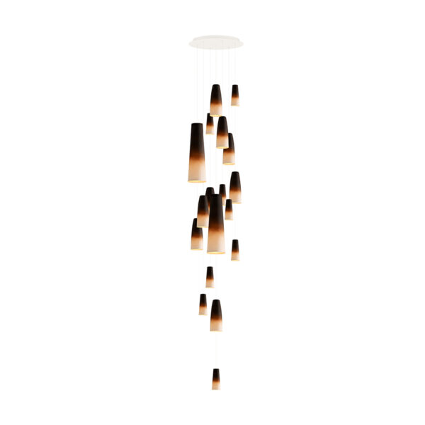 Hering_Berlin_Lighting_Stefanie_Hering_Stream_SM30018-OMB Stefanie Hering Stream 30-light Pendant Cascade Cluster Light | Kneen & Co