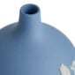 Close-up shot of a Wedgwood Magnolia Blossom Bud Vase in Jasperware matte stoneware with intricate white magnolia relief petals | Kneen & Co