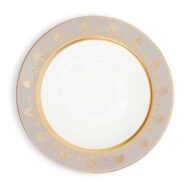 Wedgwood Anthemion Grey Rim Soup Plate