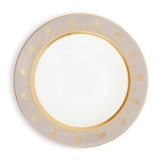 Wedgwood Anthemion Grey Rim Soup Plate | Kneen & Co