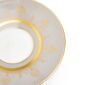 Close-up shot of Wedgwood Anthemion Grey Tea Cup and Saucer defined by a sophisticated grey rim and an intricate neoclassical palmette border finished with 22-carat gold detailing | Kneen & Co
