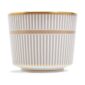 Close-up shot of Wedgwood Anthemion Grey Tea Cup and Saucer defined by a sophisticated grey rim and an intricate neoclassical palmette border finished with 22-carat gold detailing | Kneen & Co