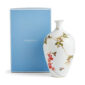 Wedgwood Hummingbird Large Vase with Wedgwood’s signature blue gift box defined by expressive floral motifs and an artfully sculpted bird finial finished with 22-carat gold detailing | Kneen & Co