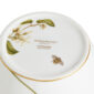 Close-up shot of Wedgwood Hummingbird Large Vase defined by expressive floral motifs and an artfully sculpted bird finial finished with 22-carat gold detailing | Kneen & Co